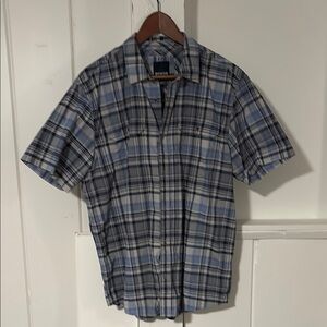 Prana Blue Casual Button Down Shirt